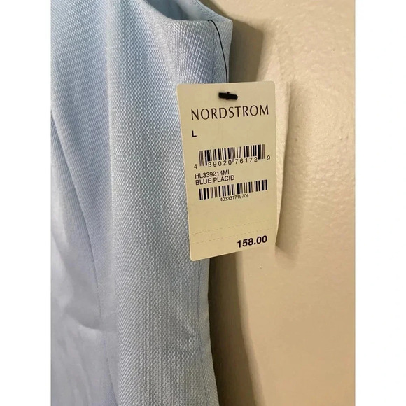 Chelsea28 Powder Blue Rear Zip Sleeveless Career Dress NEW FLAW Size L - Picture 3 of 12